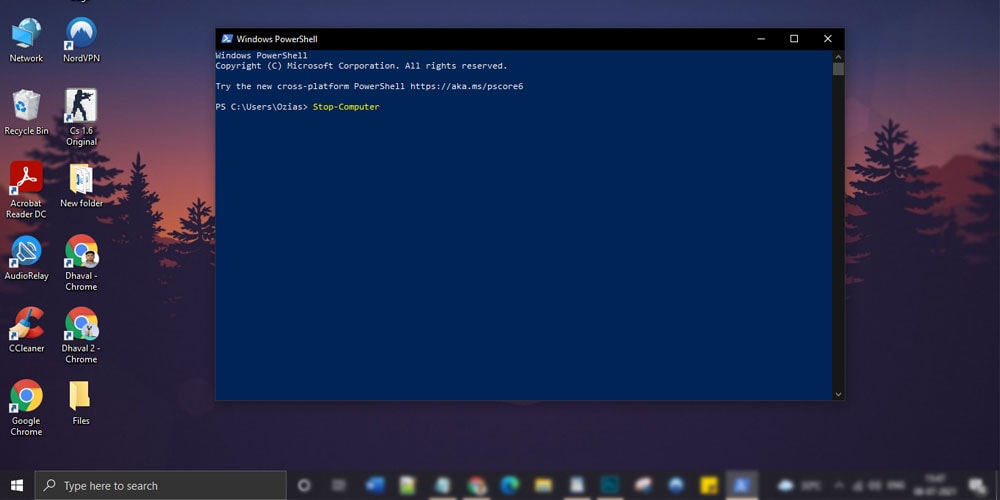 Powershell “Stop-Computer” Command To Shutdown Laptop And Computer In Windows 10