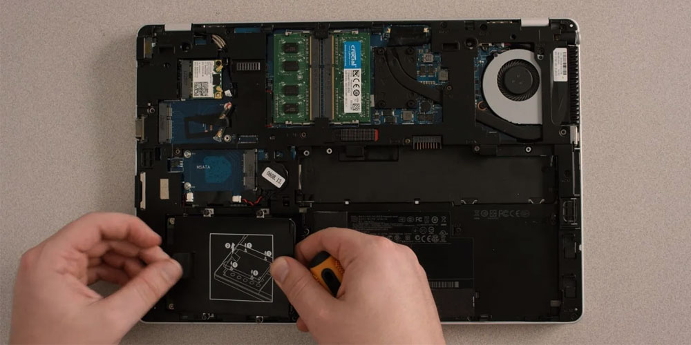 Remove The Components Of The Laptop